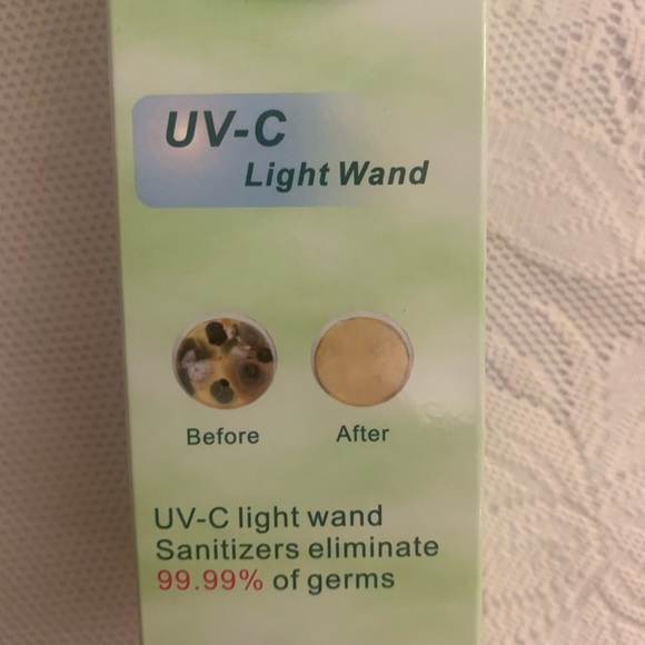 Earth wise UV UB-C sanitizing wand rechargeable battery white 16x4x4 in box - Picture 1 of 10